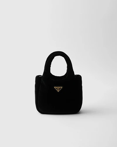 Mini padded velvet handbag