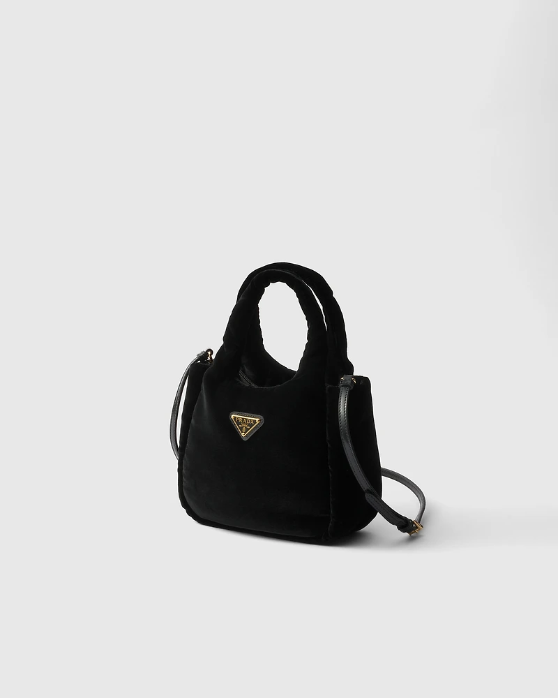 Mini padded velvet handbag