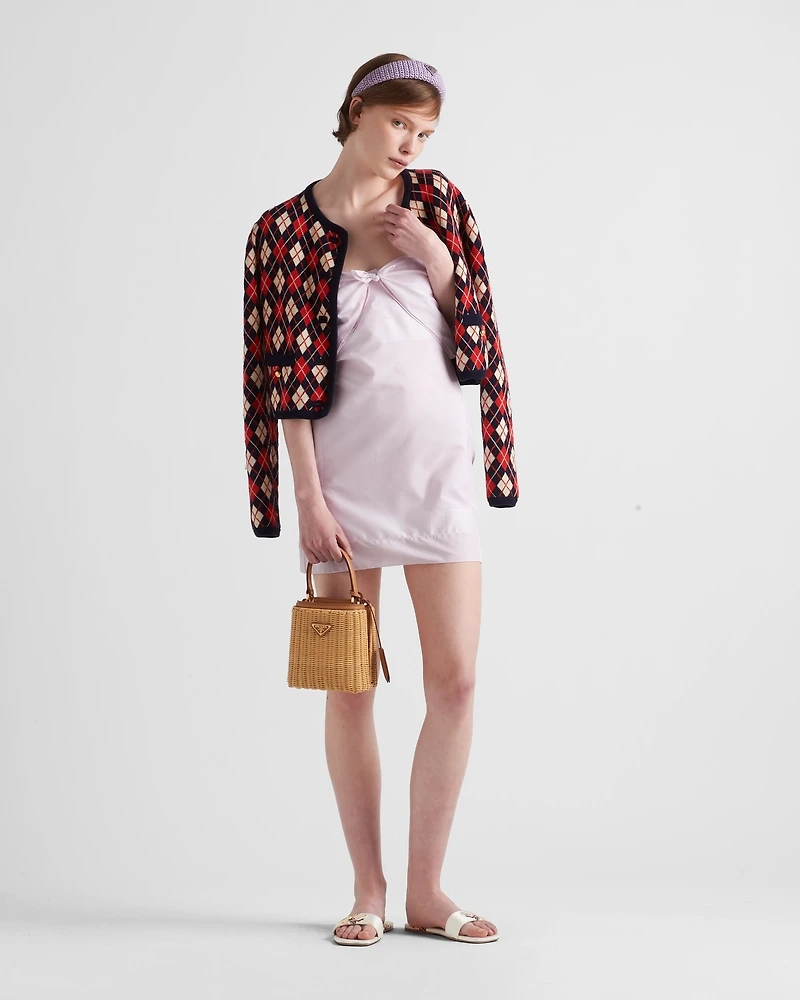 Prada Panier mini wicker and leather bag