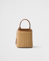 Prada Panier mini wicker and leather bag