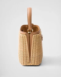 Prada Panier mini wicker and leather bag