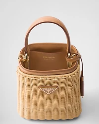 Prada Panier mini wicker and leather bag