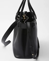 Prada Buckle large leather handbag with belt
