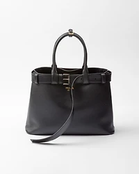 Prada Buckle large leather handbag with belt
