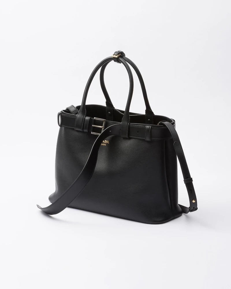 Prada Buckle large leather handbag with belt