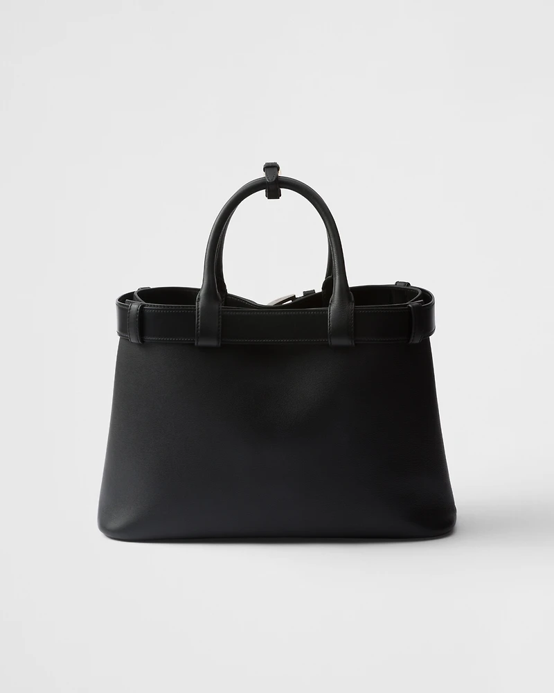 Prada Buckle medium leather handbag with belt