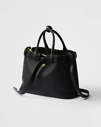 Prada Buckle medium leather handbag with belt