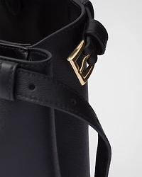 Prada Buckle leather handbag with double belt