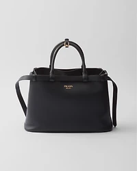 Prada Buckle leather handbag with double belt