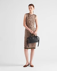 Prada Buckle leather handbag with double belt