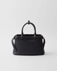 Prada Buckle leather handbag with double belt