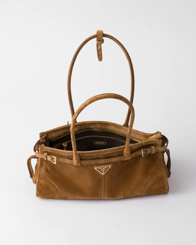 Prada Bonnie medium suede handbag