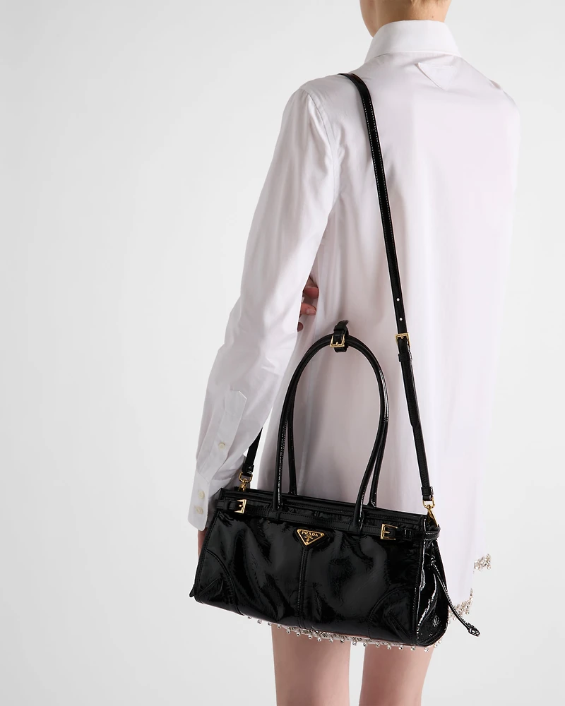 Prada Bonnie medium naplak patent leather handbag