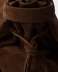 Prada Bonnie large suede handbag