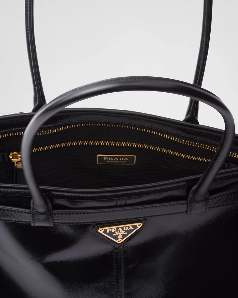 Prada Bonnie large leather handbag