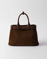 Prada Buckle medium suede bag with belt