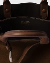 Prada Buckle medium suede bag with belt