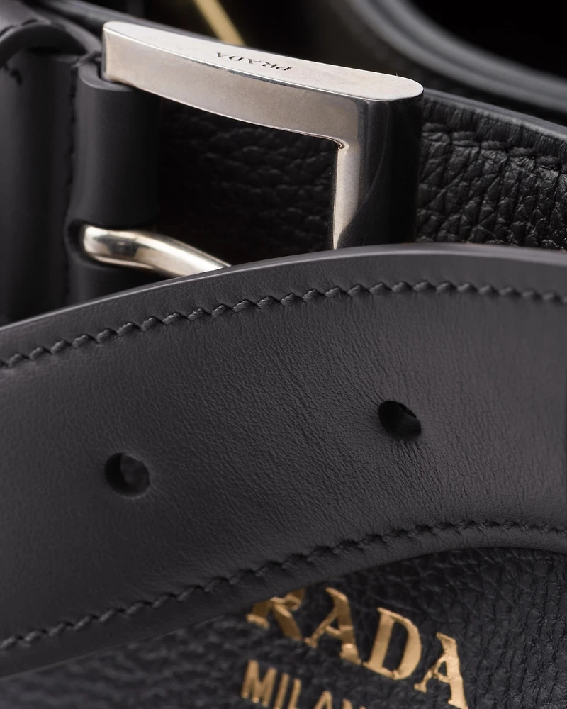 Prada Buckle small leather handbag with belt