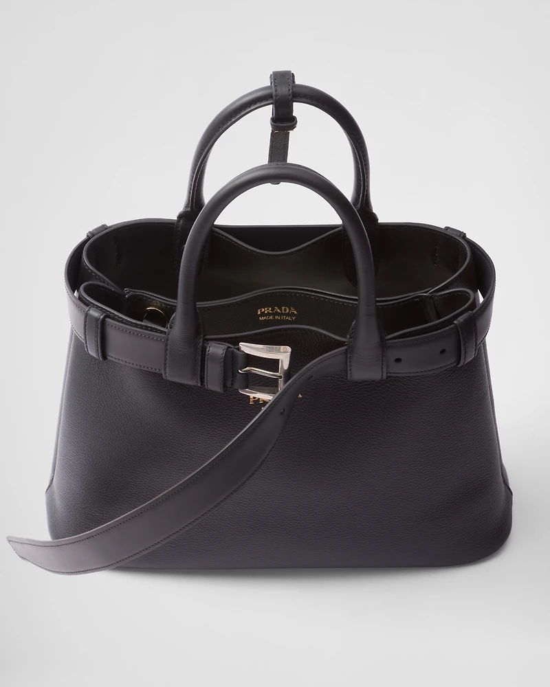 Prada Buckle small leather handbag with belt
