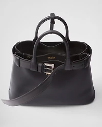 Prada Buckle small leather handbag with belt
