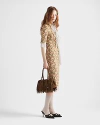 Prada Galleria medium suede bag with fringe