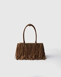 Prada Galleria medium suede bag with fringe