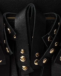 Prada Galleria medium nappa leather bag with fringe and studs