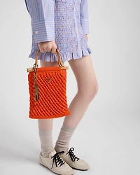 Mini cotton crochet handbag