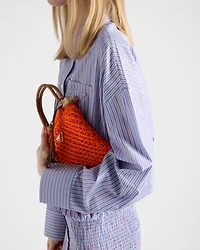 Mini cotton crochet handbag