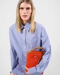 Mini cotton crochet handbag