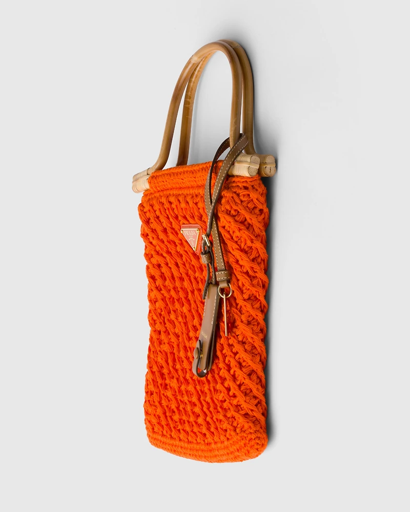 Mini cotton crochet handbag