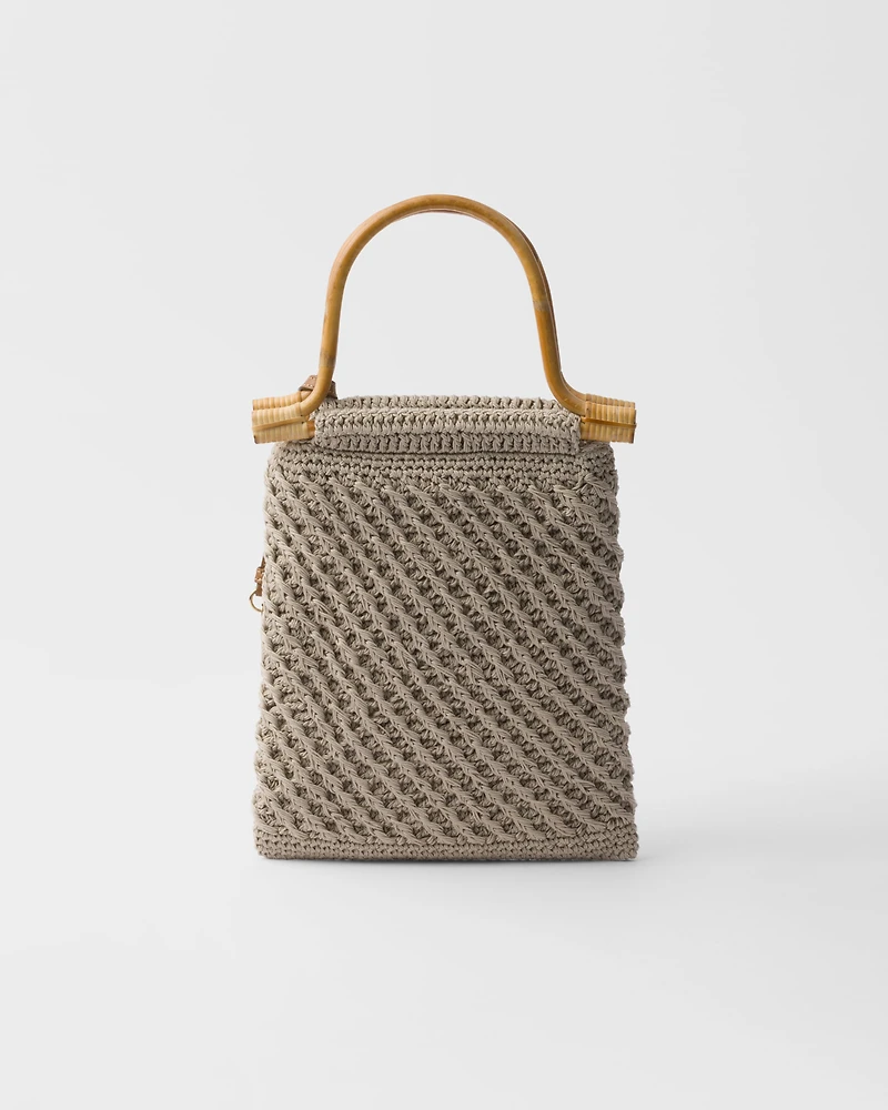 Mini cotton crochet handbag