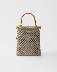 Mini cotton crochet handbag