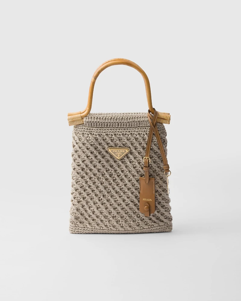 Mini cotton crochet handbag