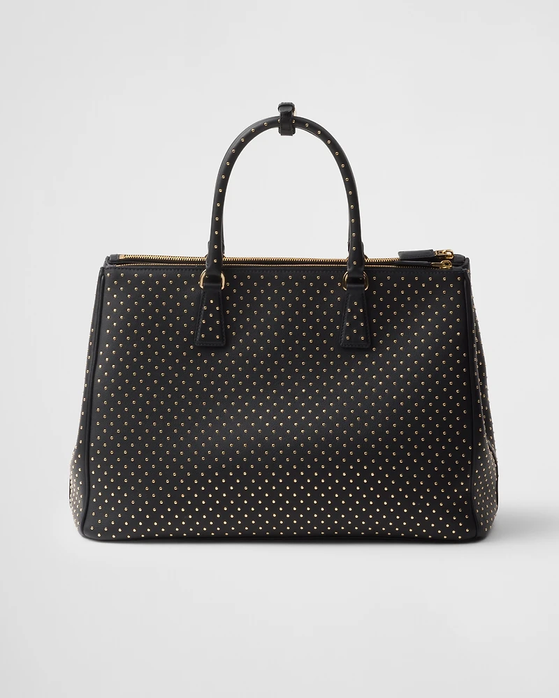 Prada Buckle extra-large studded leather bag