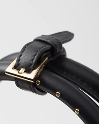 Prada Buckle extra-large studded leather bag