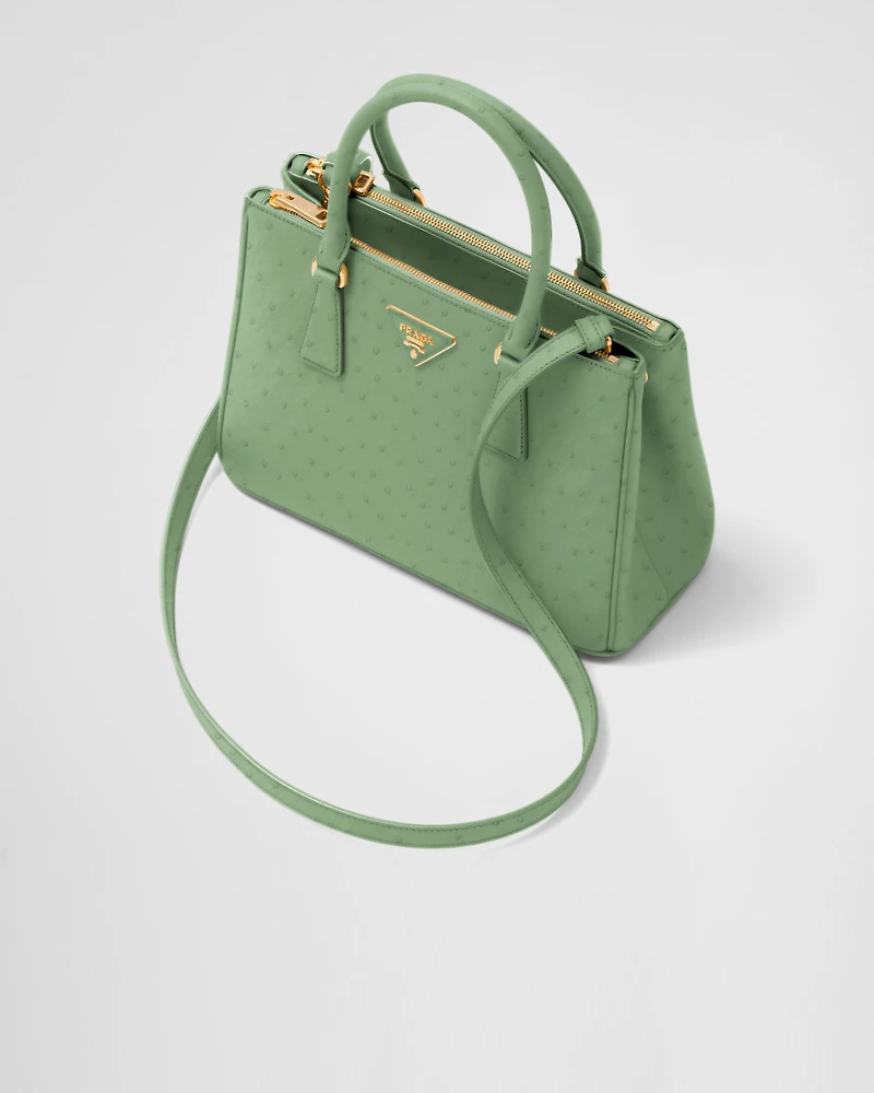 Prada Galleria medium ostrich leather bag