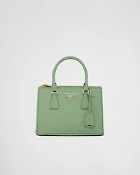 Prada Galleria small ostrich leather bag