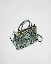 Prada Galleria small python leather bag
