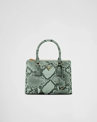 Prada Galleria small python leather bag