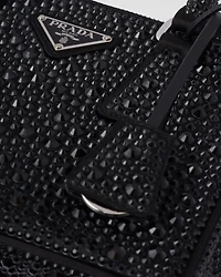 Prada Galleria mini satin bag with crystals