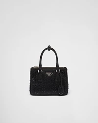 Prada Galleria mini satin bag with crystals