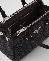 Prada Galleria mini satin bag with crystals