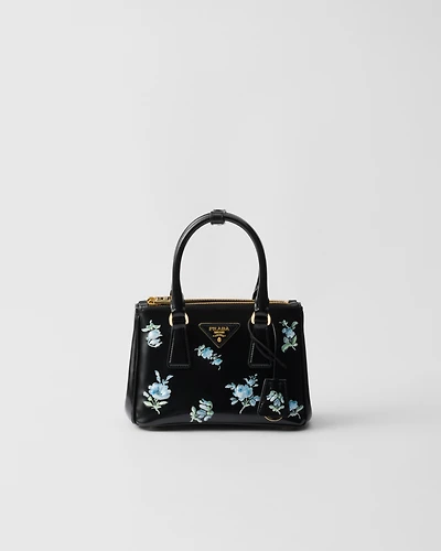 Prada Galleria mini printed brushed leather bag