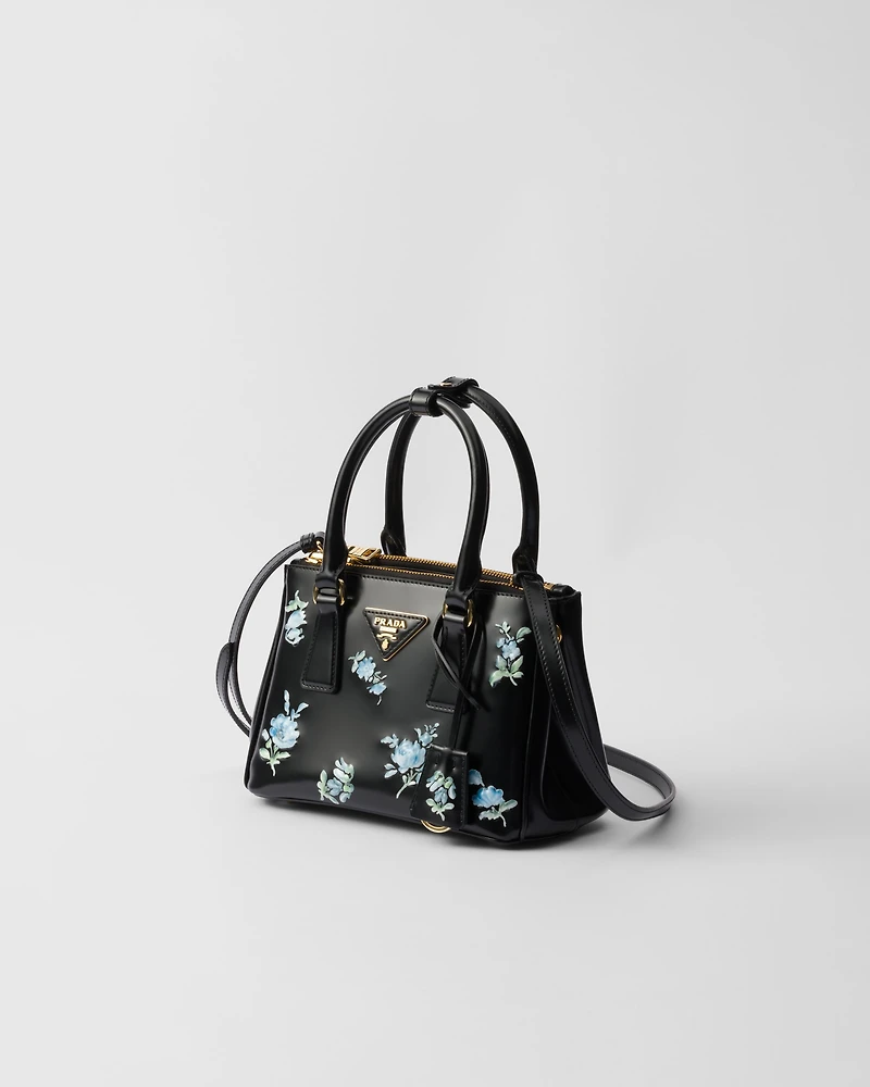 Prada Galleria mini printed brushed leather bag
