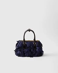Prada Galleria mini satin and patent leather bag