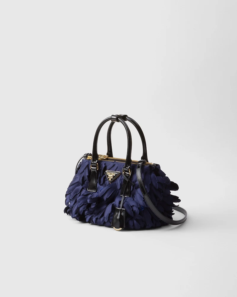 Prada Galleria mini satin and patent leather bag