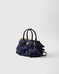 Prada Galleria mini satin and patent leather bag