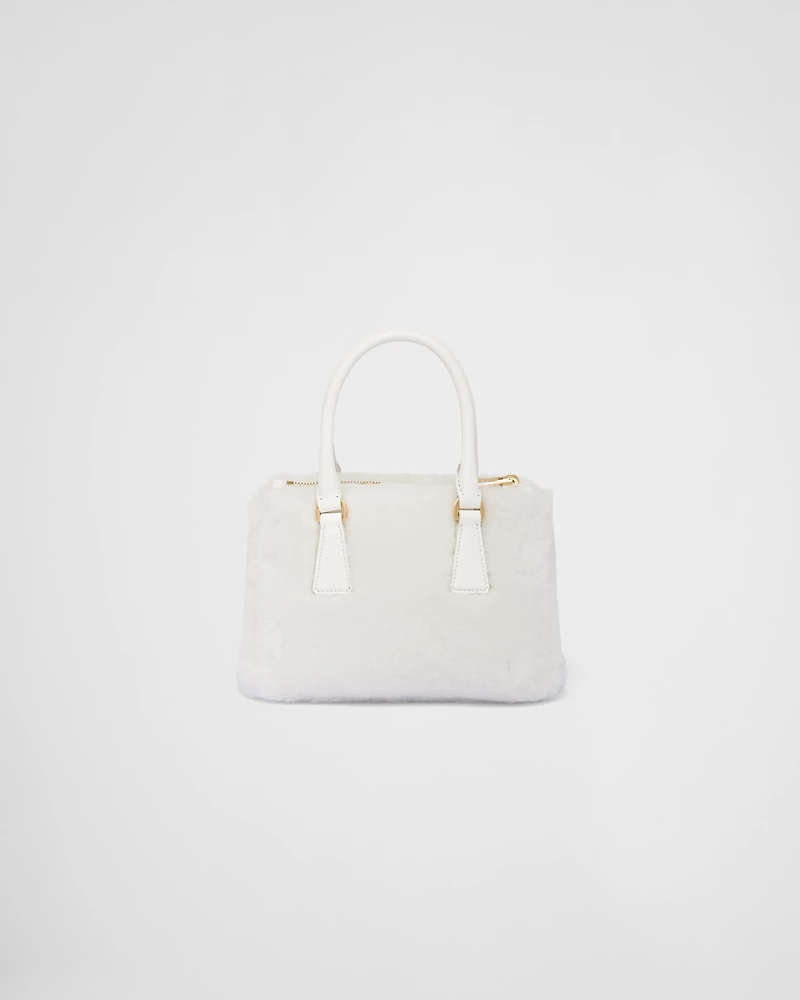 Prada Galleria mini shearling bag