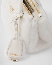 Prada Galleria mini shearling bag